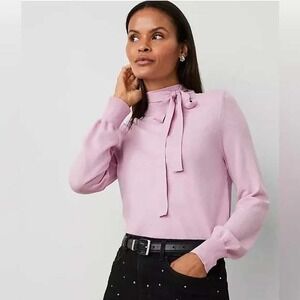 NWT Ann Taylor Light Pink Cowl Neck Sweater, Size L